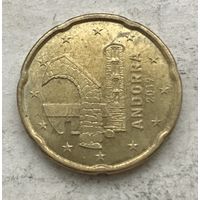 Андорра 20 евроцентов 2019 - Церковь Сант Марти де ла Кортинада