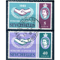 Британские колонии - Сейшелы - 1965г. - 20 лет ООН. Международный год совместной работы - 2 марки - полная серия, гашёные [Mi 222-223]. #2-Bc-58-A-2