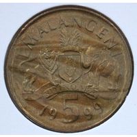 Эсватини (Свазиленд) 5 эмалангени 1999 год