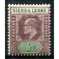 Британские колонии - Сьерра-Леоне - 1903г. - король Эдуард VII, 1/2 P - 1 марка - MH [Mi 42]. #4-B5-118-A-1