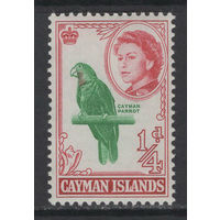 Кайманы /Cayman Island 1962** Фауна Кайманский попугай Елизавета II Mi#154