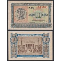 Греция  10 драхм образца 1940 года UNC p314