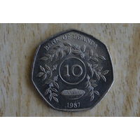 Уганда 10 шиллингов 1987 с 1 руб