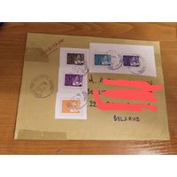 Франция - Беларусь конверт с марками из редкого блока Марианна искусство