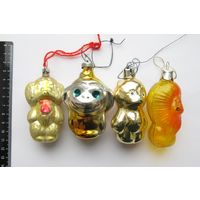 Все лоты с рубля.Елочные игрушки Звери,СССР.