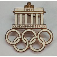 Значёк Посетителя Олимпиады в Берлине 1936 год.. Бронза, Оригинал..