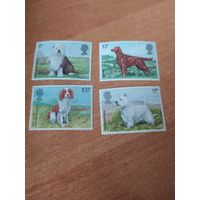 Марки Англии, собаки.