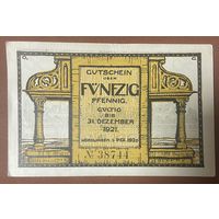 Нотгельд 50 пфеннигов 1921 год. Нёрдлинген. Веймарская республика