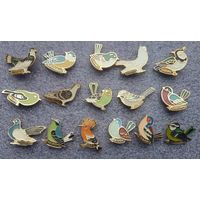 Значки. Птички.