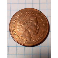 2 пенса Великобритания  2013 год