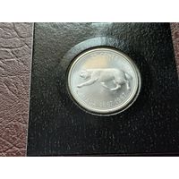 Канада 25 центов, 1967 100 лет Конфедерации Канада ( СЕРЕБРО )  С РУБЛЯ
