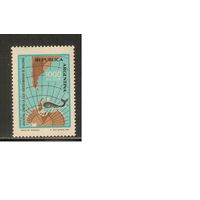 Аргентина-1981(Мих.1528) , **  , Морская  Фауна, Киты, Карта (одиночка)