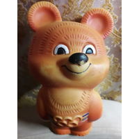 Мишка олимпийский резиновый СССР 1980 год (16,5 см)