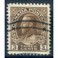 Британские колонии - Канада - 1911/18г. - король Георг V, 3 с - 1 марка - гашёная [Mi 94 A]. #3-WB-82-A-1