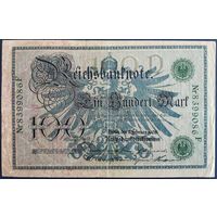 100 марок. 1908 г. Красная печать. Германия.