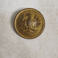 Пуговица мундирная. Польша. Образца 1946 г. Орёл без короны. Латунь. Поддон стальной.