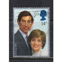 Великобритания 1981 EII Свадьба принца Чарльза и леди Дианы Спенсер #884