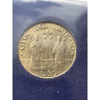 Ватикан 20 лир 1990 г