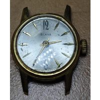 Позолоченные часы Slava. AU квадрат/20. СССР