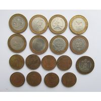 Все лоты с рубля.Памятные 10-рублевики,Россия