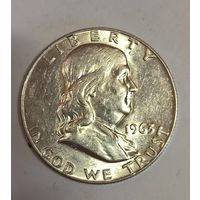 С рубля без мц! 50 центов 1963 США Франклин