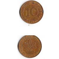10 пфеннигов Германия 1981 года(F)