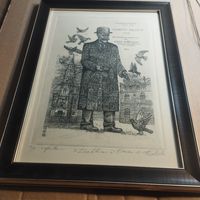 Офорт.  Гравюра посвященная Оскару Минковскому немецкому врачу. Автор Егидиюс Рудинскас Литва Техника карандаш