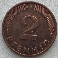 Германия 2 пфеннига 1982 г. F