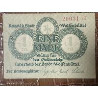 Нодгельд 1 марка 1918 год. Вольфенбюттель. Веймарская республика