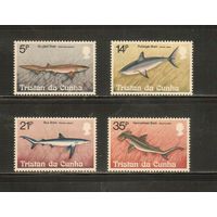 Тристан-да-Кунья-1982(Мих.315-318) , ** ,  Морская фауна, Рыбы (полная серия)