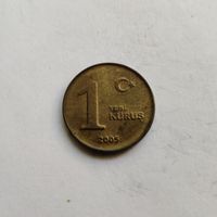 Турция 1 новый куруш 2005 г.