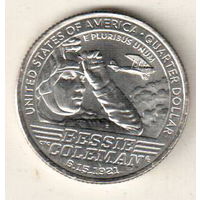 США квотер 2023 Выдающиеся Женщины Бесси Колман двор P