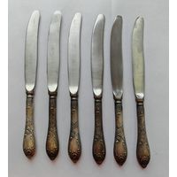 Нож столовый мельхиор МНЦ. СССР. одним лотом 6 шт.