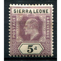 Британские колонии - Сьерра-Леоне - 1903г. - король Эдуард VII, 5 P - 1 марка - MH [Mi 49]. #4-B5-118-A-1