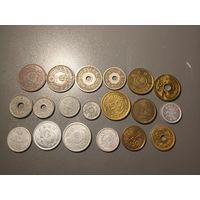 Старая Япония 19 разных монет