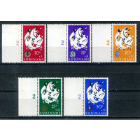 Нидерландские колонии - Суринам - 1966г. - Пасха - 5 марок - полная серия, MNH, 1 марка с незначительным дефектом клея [Mi 498-502]. #3-WB-71-KS-2