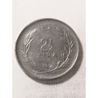 Турция 2,5 лиры 1977