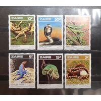 Заир. 1986 год. Фауна. Пресмыкающиеся (1098)