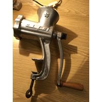 Мясорубка старинная ALFA 10 луженая эмаль