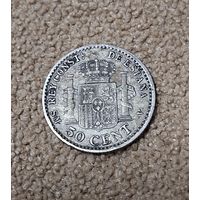Испания 50 сентимо, 1904 Альфонсо XIII