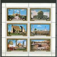 Фуджейра - 1972г. - Мечети - 1 малый лист - полная серия, MNH [Mi 1093-1098]. #O-Bl-Z-2-4
