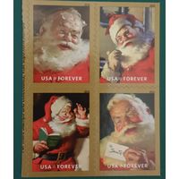 2018 Санта Клаусы ( вечные марки)США