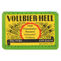 Этикетка пива Vollbier-Hell Германия П787