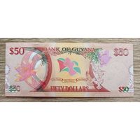 Werty71 Гайана 50 долларов 2016 UNC банкнота юбилейная 50 лет независимости