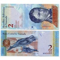 Венесуэла. 2 боливара (образца 2014 года, P88g, UNC)