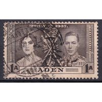 29a.BrKS. Великобритания. Колонии.  Аден. Коронация Георга VI и Елизаветы. 1937 г. 1a. Mi.#13.