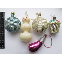 Все лоты с рубля.Елочные игрушки разные,СССР.