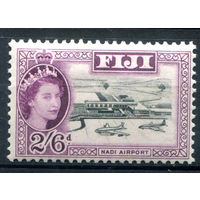 Британские колонии - Фиджи - 1959/63г. - аэропорт, Елизавета II, 2/6 Sh  - 1 марка - MH [Mi 150]. #4-B6-124-A-1