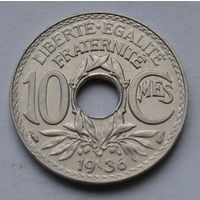 Франция, 10 сантимов 1936 г.