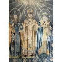 Старинная литография три Святителя